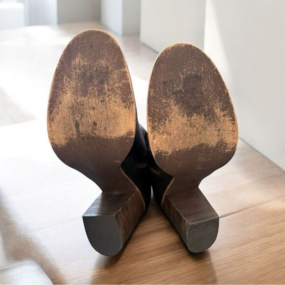 BP leather bootie with stacked heel. Size 10. - Picture 8 of 9